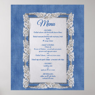 Affiche Denim Jean poches et dentelle