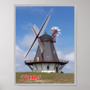 Affiche Denmark - Fanø - lighthouse -
