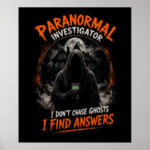 Affiche d'enquêteur paranormal Trouver des répon