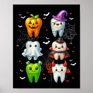 Affiche Dental Boo Crew Tee Dentist Halloween Costumes W