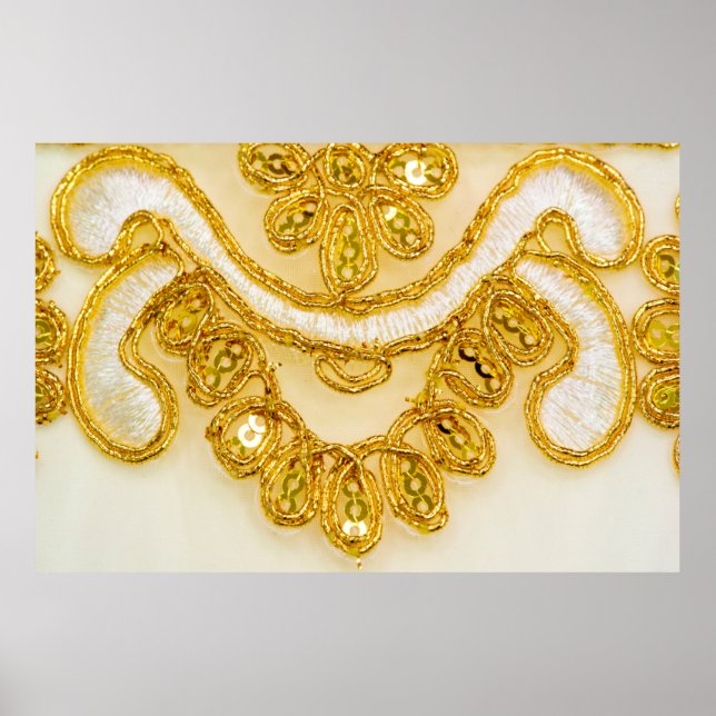 Affiche Dentelle jaune doré rayé. texture Arrière - plan,  (Devant)