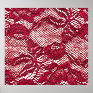 Affiche Dentelle rouge : textile jacquard élastique.