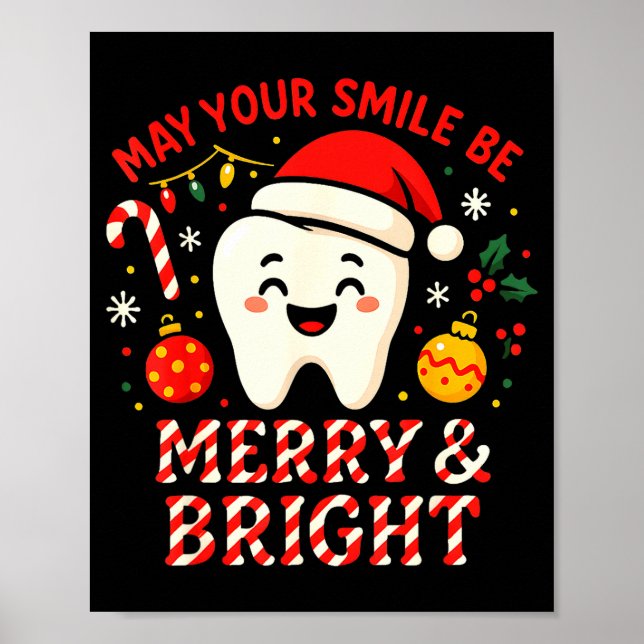 Affiche Dentist Merry Christmas May Your Smile Be Merry An (Devant)