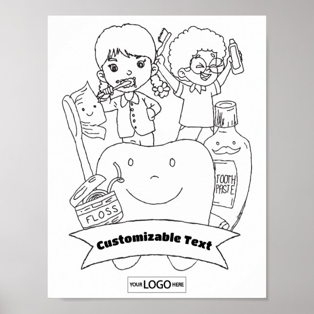 Affiche Dentiste Art Dentiste Galerie Art Coloration Art O (Devant)