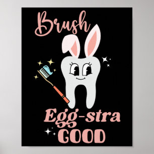Affiche Dentiste Dentaire de Pâques Dental Istant de Pâque