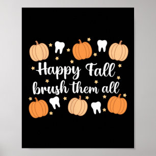 Affiche Dentiste dentaire de Thanksgiving Joyeux automne B