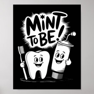 Affiche Dentiste Drôle Saint-Valentin Menthe Pour Être Den