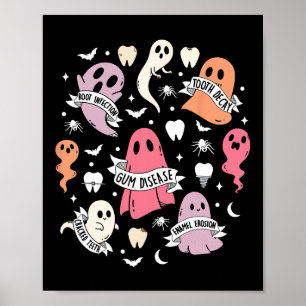 Affiche Dentiste Fantôme Éffrayant Halloween Dental
