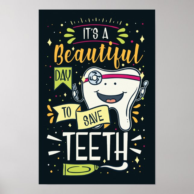 Affiche Dentistes et Dental Hygienist Day pour sauver les  (Devant)