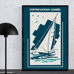 Affiche D'entrecasteaux Channel, Australie - Voile Vintage