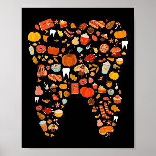Affiche Dents de dents Happy Fall Y'all Dental Dentist Mer