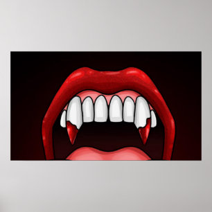 Affiche Dents d'Halloween Vampire
