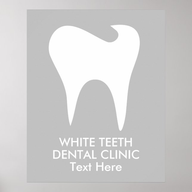 Affiche Dents grises Clinique dentaire White (Devant)