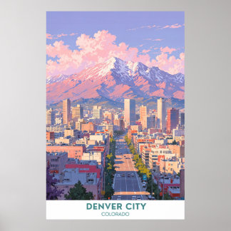 Affiche Denver City - Beau Colorado
