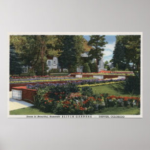 Affiche Denver, le Colorado - vue d'Elitch