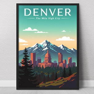 Affiche Denver vintage