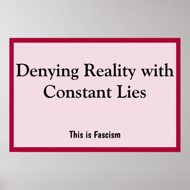 Affiche Denying Reality (Devant)