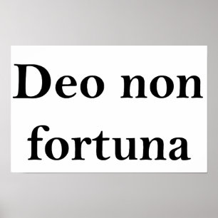Affiche Deo non fortuna