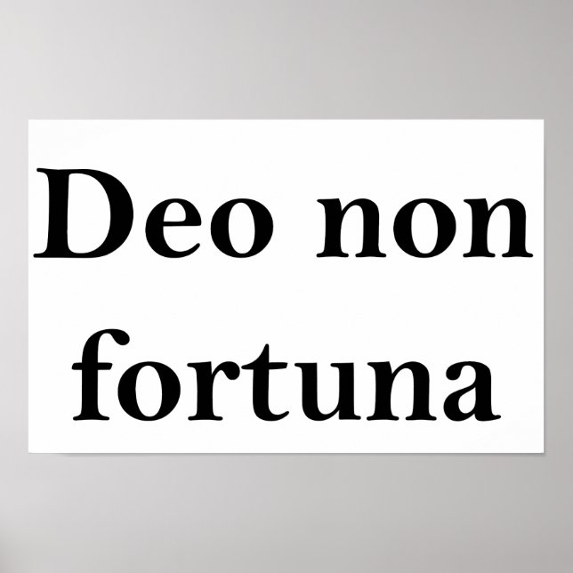 Affiche Deo non fortuna (Devant)
