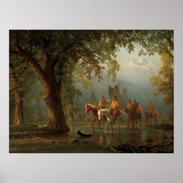 AFFICHE DÉPART D'UN PARTI DE GUERRE INDIEN (Devant)