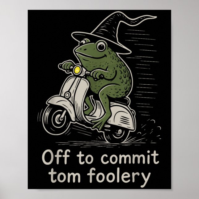 Affiche Départ Pour Engager Tom Foolery Funny Frog sorcier (Devant)