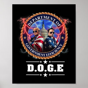 Affiche Département de l'efficacité gouvernementale Doge T