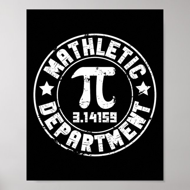 Affiche Département Mathétique 3.14159 Pi Jour Enseignant  (Devant)