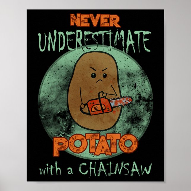 Affiche Déplaisant Angry Potato Chainsaw Horreur Movie Ama (Devant)
