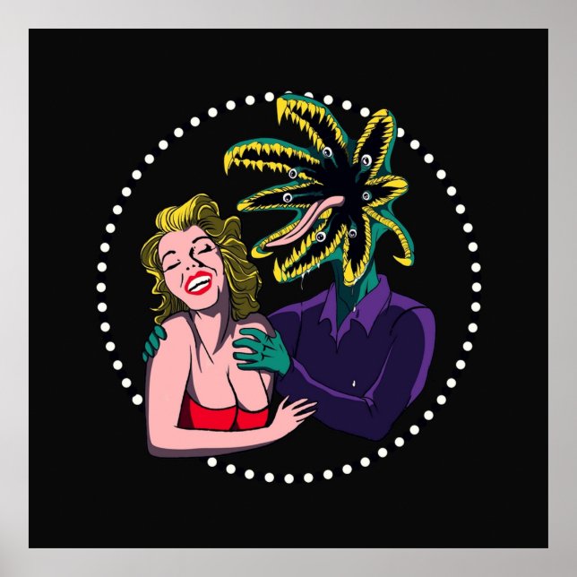 Affiche Déplaisant Anime Parasite monstre et conception fi (Devant)