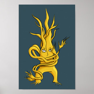 Affiche Déplaisant Arbre Caractère Tangled Branches Gray J