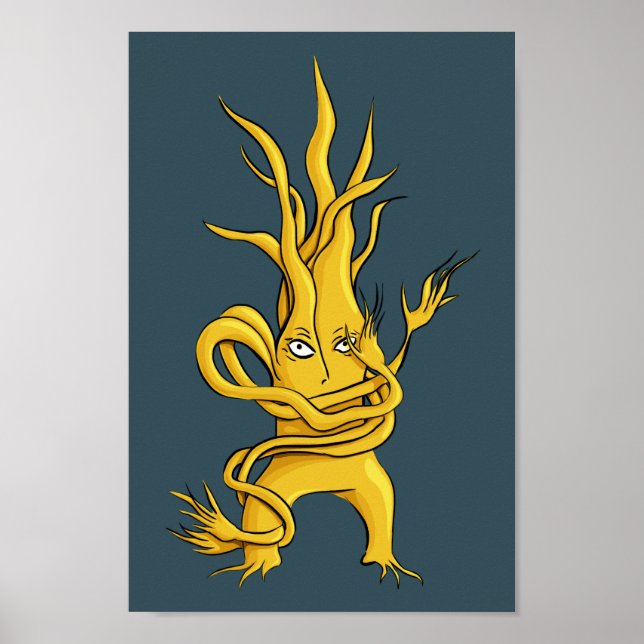 Affiche Déplaisant Arbre Caractère Tangled Branches Gray J (Devant)