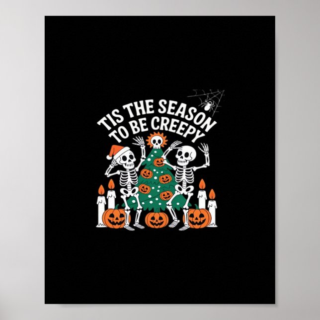 Affiche Déplaisant Funny Skeleton Halloween Éffrayant (Devant)