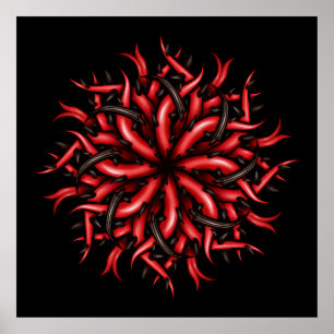 Affiche Déplaisant Horreur démon Tentacles Dark Art