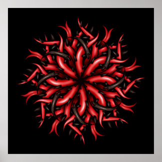 Affiche Déplaisant Horreur démon Tentacles Dark Art
