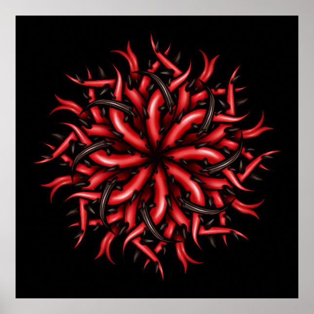 Affiche Déplaisant Horreur démon Tentacles Dark Art (Devant)