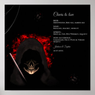 Affiche Déplaisant moody gothique crâne gothique boissons