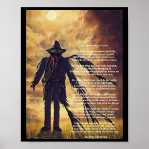 Affiche Déplaisant Scarecrow sombre art et poème