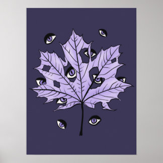 Affiche Déplaisants yeux de feuilles pourpres - Nature got