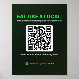 Affiche Dépliant Code QR pour les villes et les chambres d