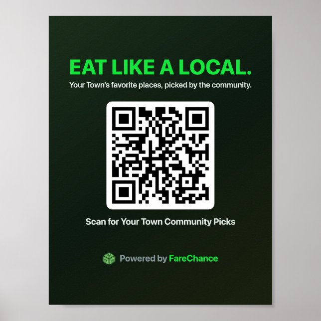Affiche Dépliant Code QR pour les villes et les chambres d (Devant)