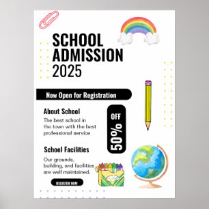 Affiche Dépliant d'admission à l'école, Dépliant de promot