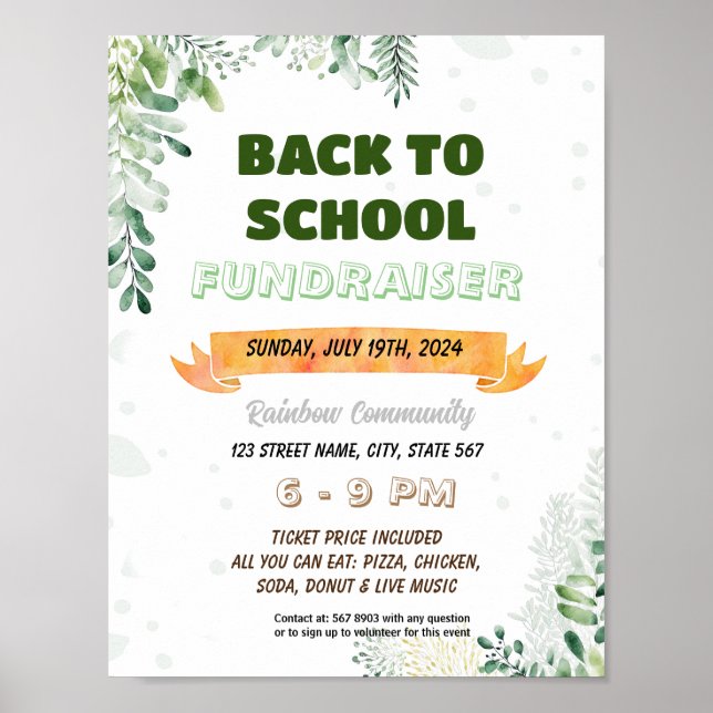 Affiche Dépliant d'appréciation de verdure modifiable (Devant)