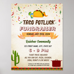 Affiche Dépliant Taco Poluck Editable