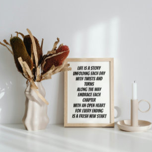 Affiche Déplier un mini poème inspirant