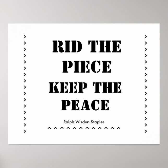 Affiche Déposez les armes à morceau (Devant)