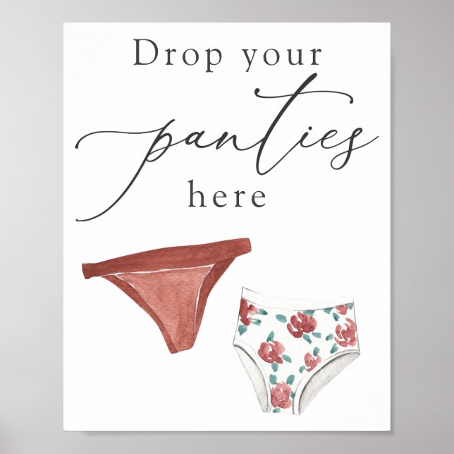Affiche Déposez vos culottes ici Lingerie Douche Signal (Devant)