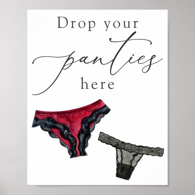 Affiche Déposez vos culottes ici Lingerie Douche Signal (Devant)