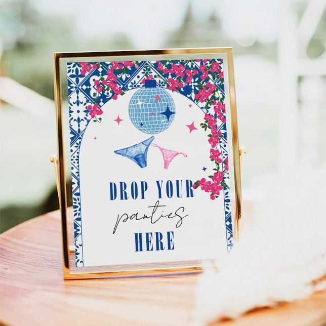 Affiche Déposez votre Pantie Dancing Queen Fête des mariée (Créateur téléchargé)