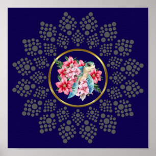Affiche Déposez Votre Propre Mandala Avec L'Image Du Sea T