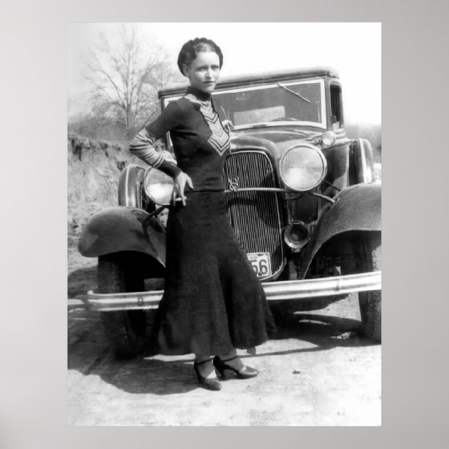 AFFICHE DÉPRESSION ERA GANGSTER - BONNIE PARKER 1933 (Devant)